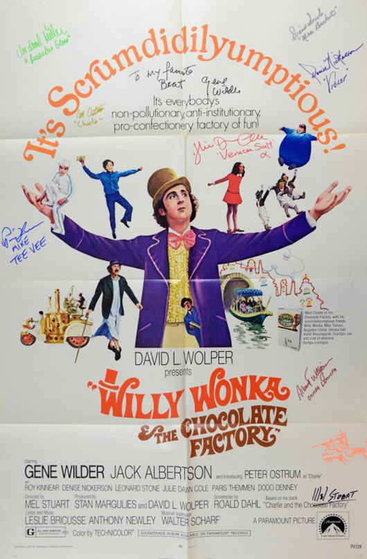 'Willie Wonka' movie poster. Ewbank's image.